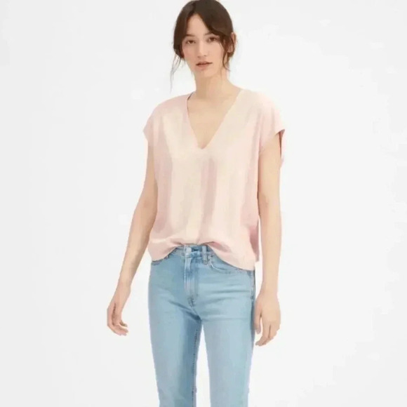 Everlane Japanese GoWeave V-Neck Tee - Picture 1 of 5